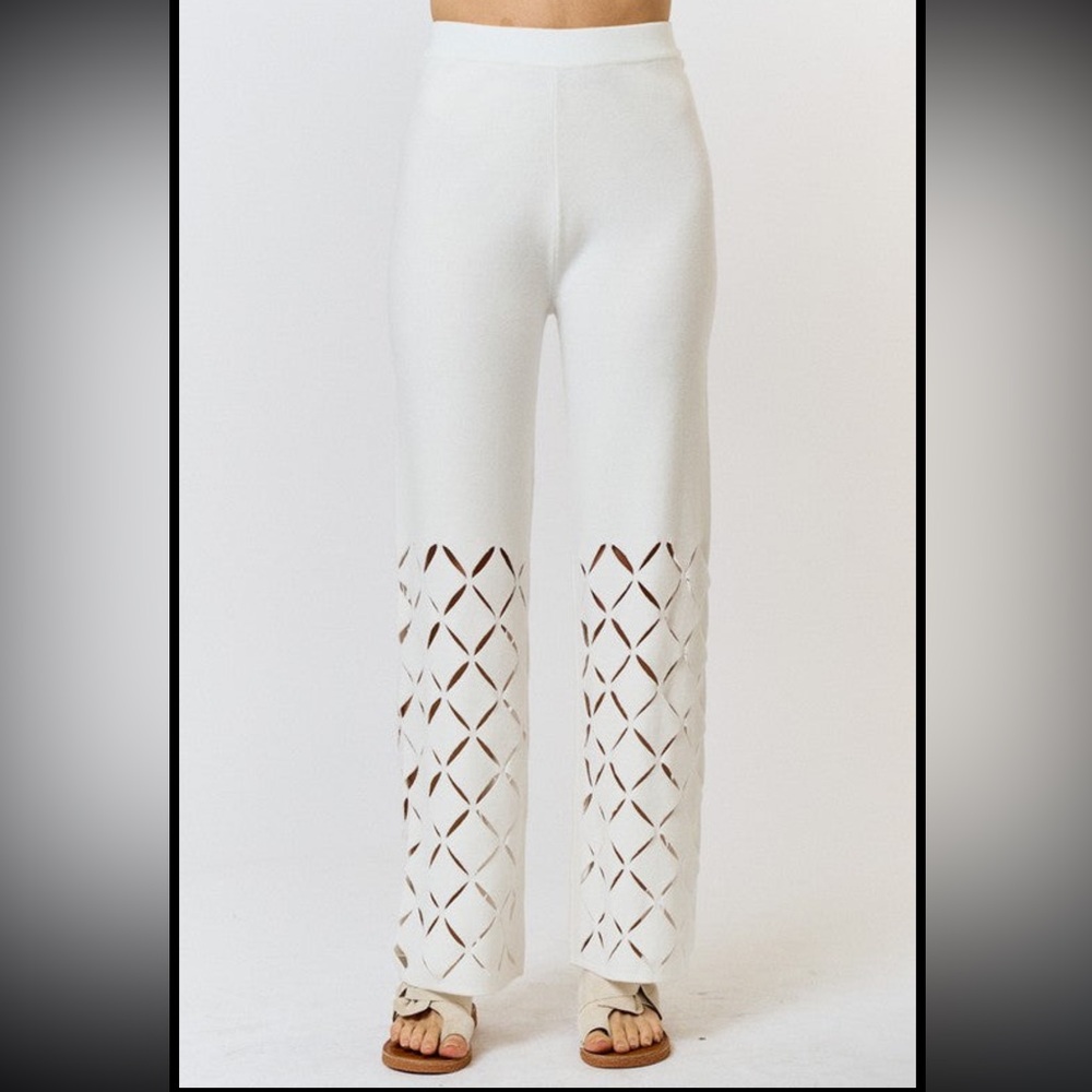 Lalavon Modern Cut Out Detail Knit Pants ❤️GORGEOUS❤️WITH TAGS❤️